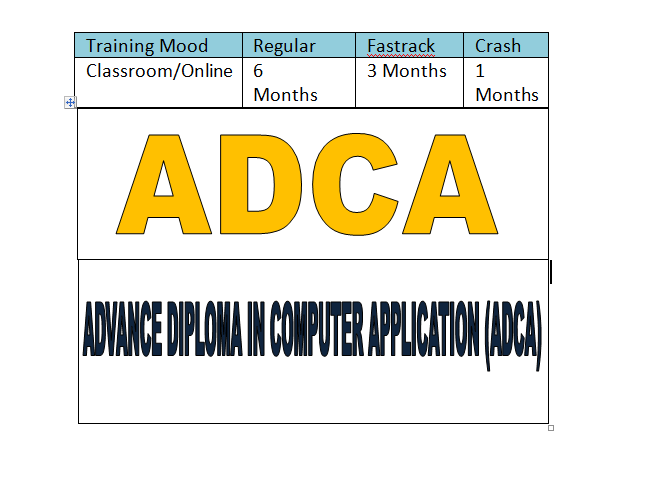 Course - Diploma in Computer Application - 6 Month